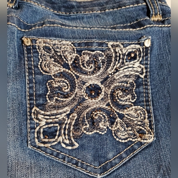 Nine West Boot Cut Embellished Jeans Size10 - Picture 10 of 16